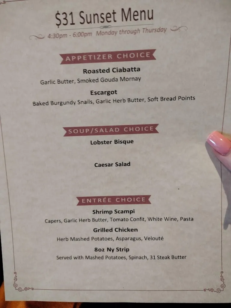 Menu_31 Supper Club_Ormond Beach, FL_image_old_3