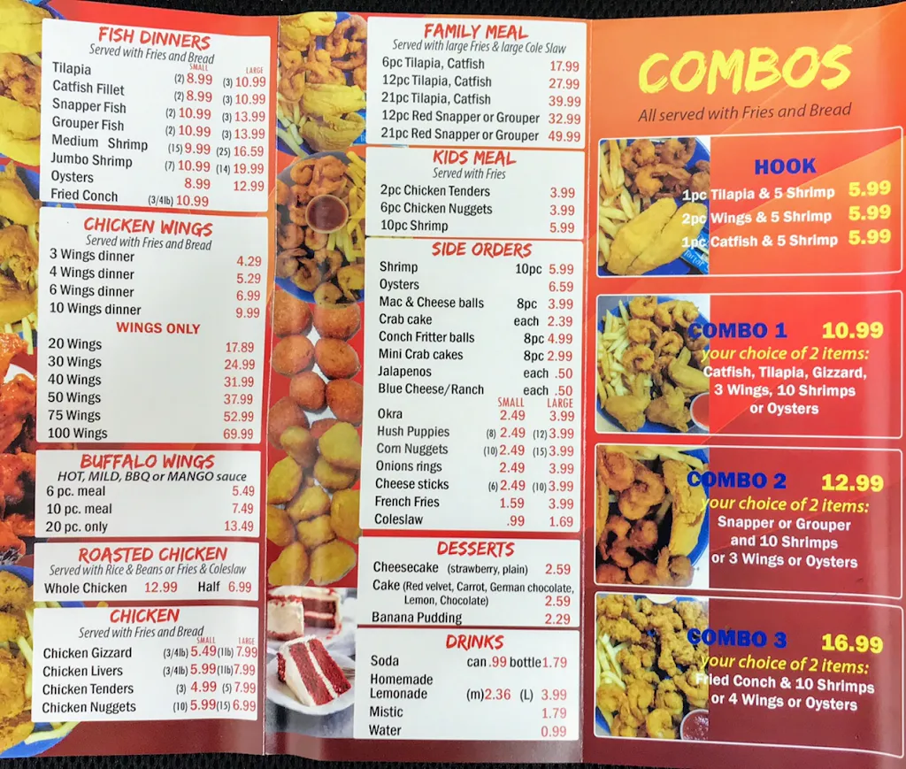 Menu_Hook Fish and Chicken_Pahokee, FL_image_old_1
