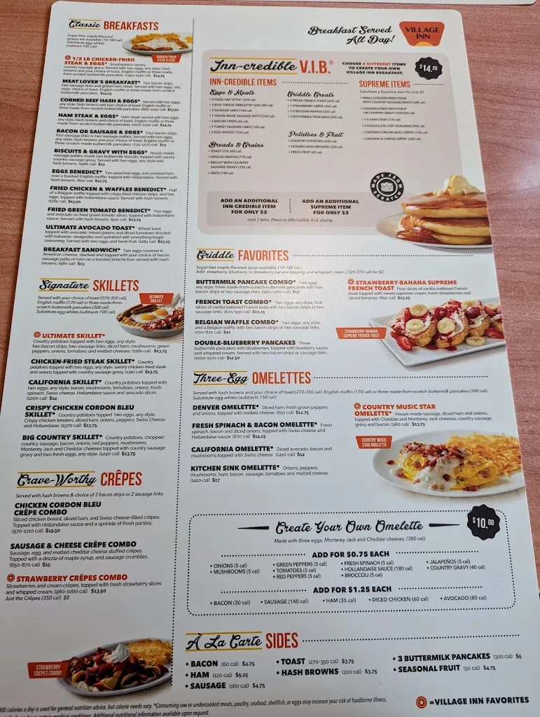 Menu_Village Inn_Pace, FL_image_old_3