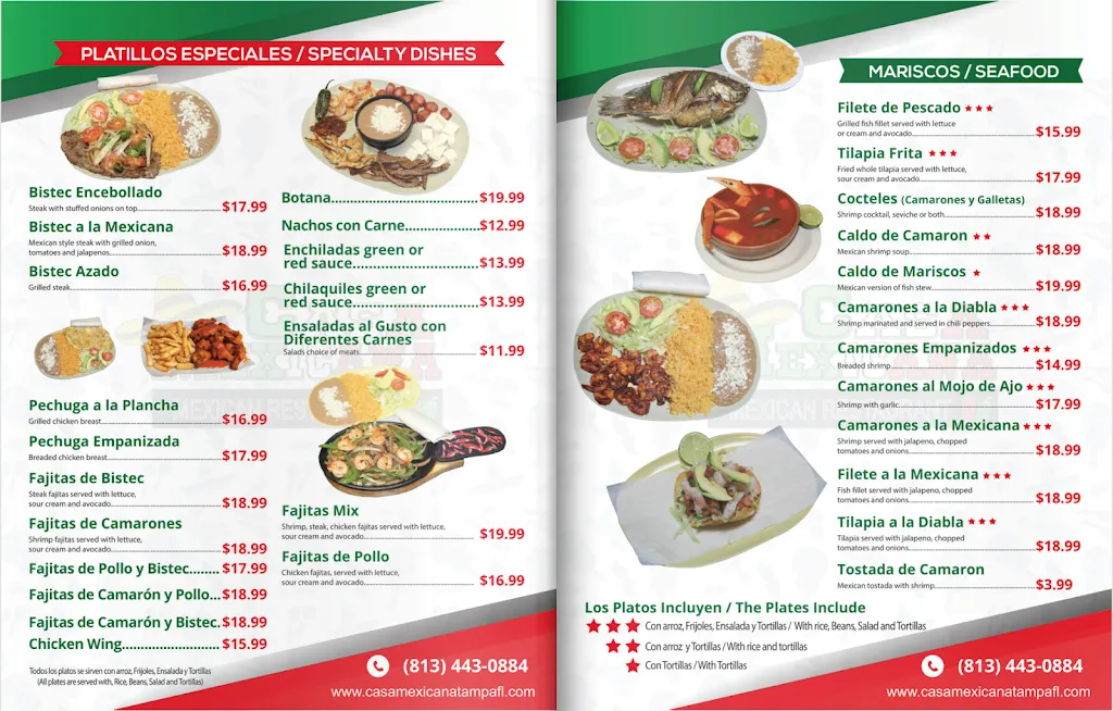 Menu_Casa Mexicana Restaurant_Tampa, FL_image_old_2