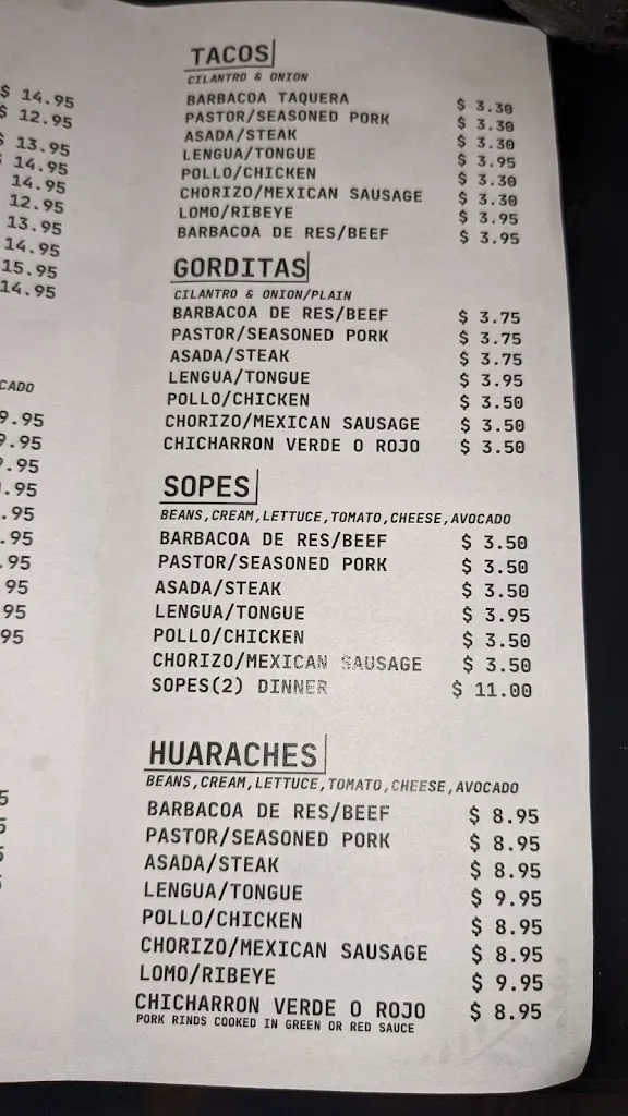 Menu_La Cocina de Irma_Chicago, IL_image_old_1