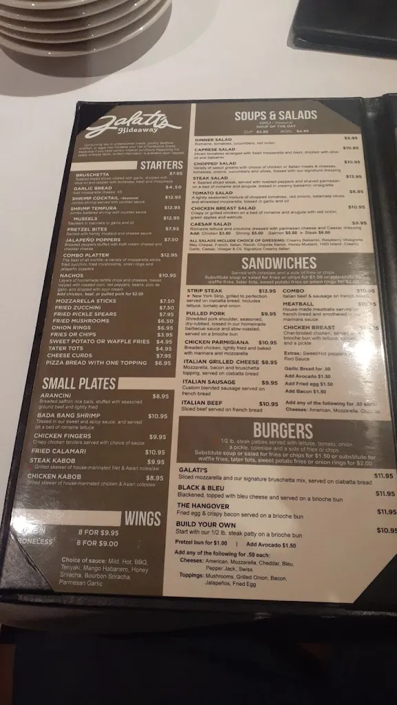Menu_Galati's Hideaway_Cary, IL_image_old_3