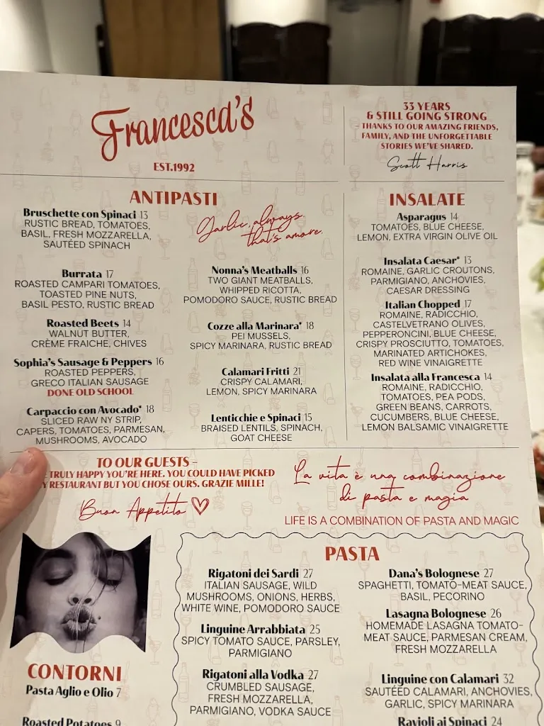 Menu_Francesca's on 95th_Oak Lawn, IL_image_old_1