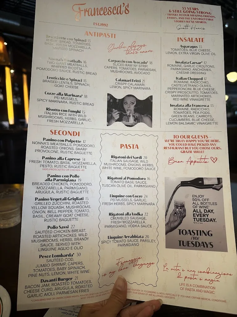 Menu_Francesca's on 95th_Oak Lawn, IL_image_old_3