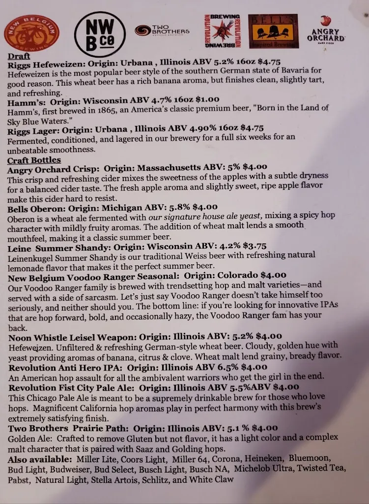 Menu_Philo Tavern_Philo, IL_image_old_2