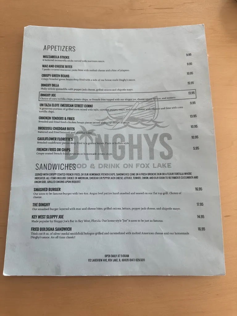 Menu_Dinghys_Fox Lake, IL_image_old_1