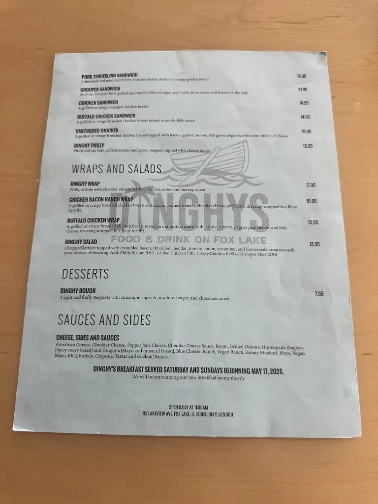 Menu_Dinghys_Fox Lake, IL_image_old_2