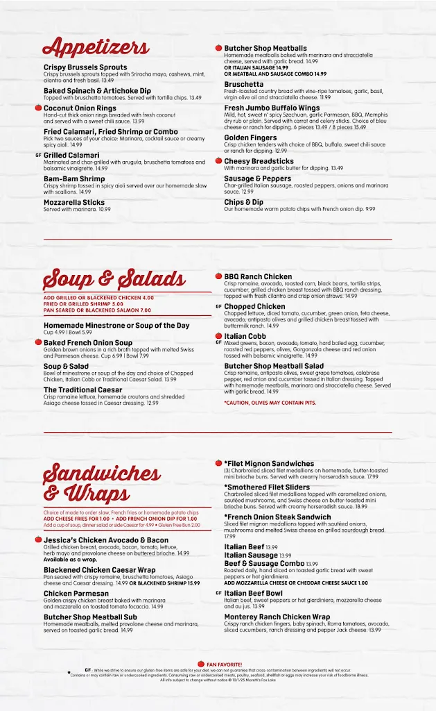 Menu_Moretti's Restaurant Fox Lake_Fox Lake, IL_image_old_1
