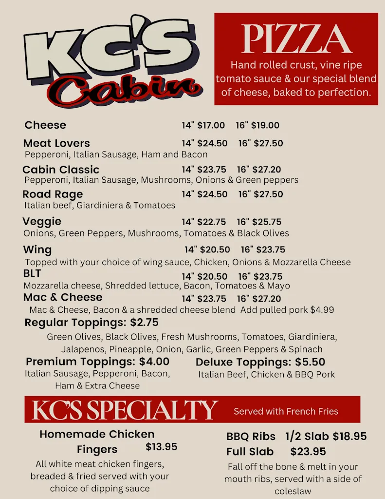 Menu_KC's Cabin_Spring Grove, IL_image_old_3