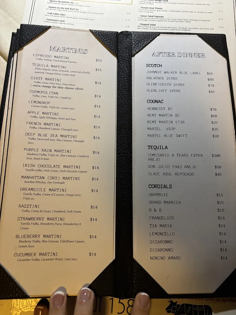 Menu_CUT 158 Chophouse_Joliet, IL_image_old_3