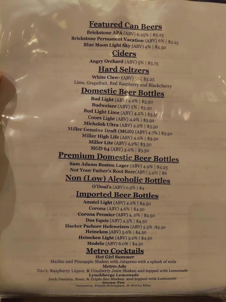 Menu_Metro Grill & Bar_Joliet, IL_image_old_3