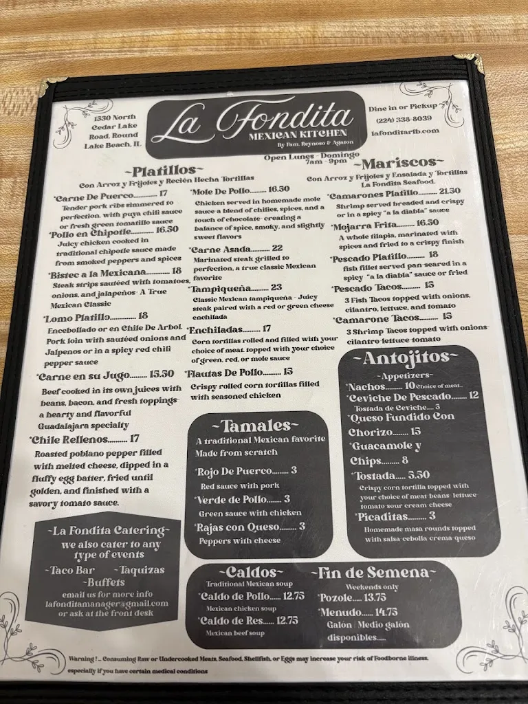 Menu_La Fondita_Round Lake Beach, IL_image_old_2