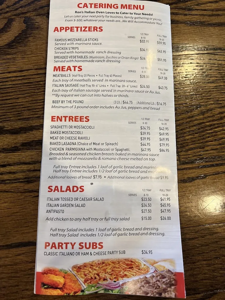 Menu_Ron's Italian Ovens_Round Lake Beach, IL_image_old_1