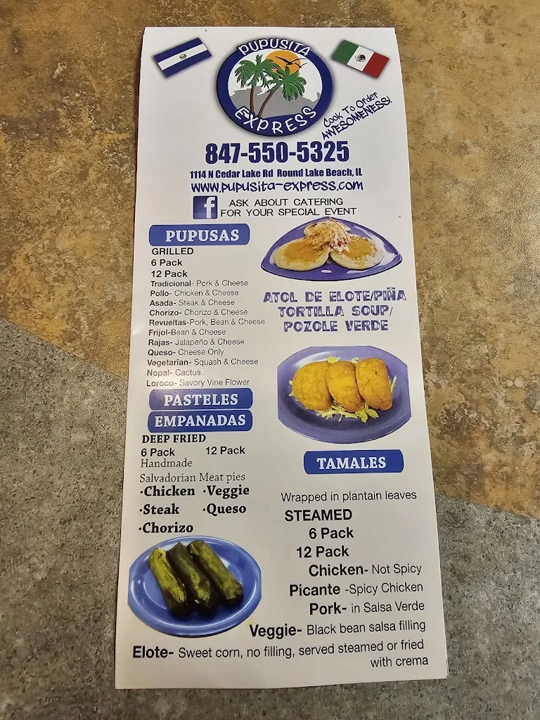 Menu_Pupusita Express_Round Lake Beach, IL_image_old_2