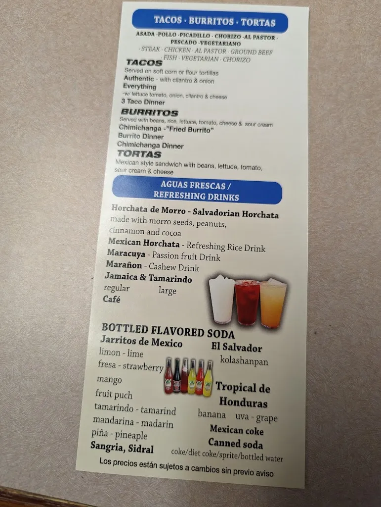 Menu_Pupusita Express_Round Lake Beach, IL_image_old_3