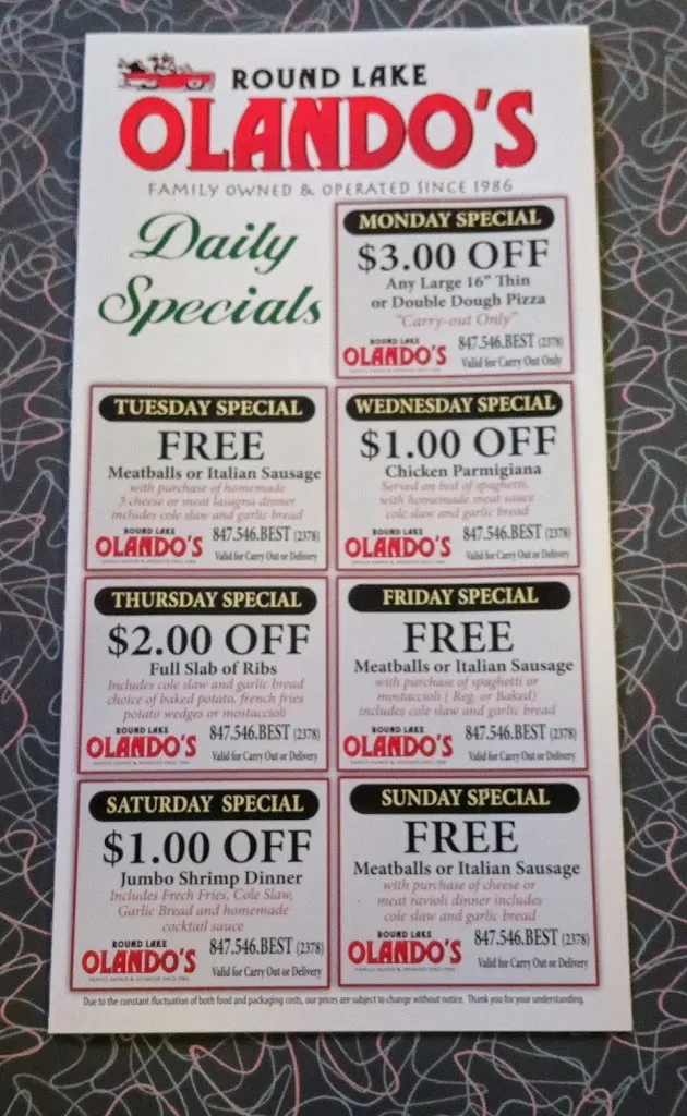 Menu_Round Lake Olando's Pizza_Round Lake Heights, IL_image_old_1