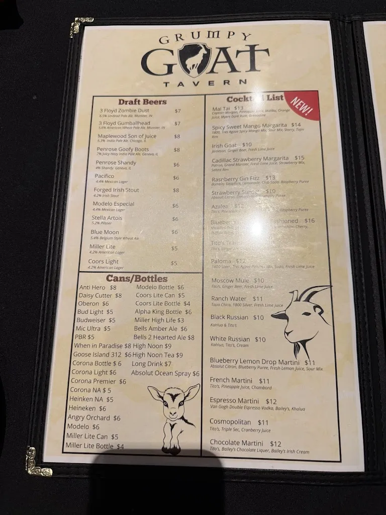 Menu_Grumpy Goat Tavern_Elgin, IL_image_old_2
