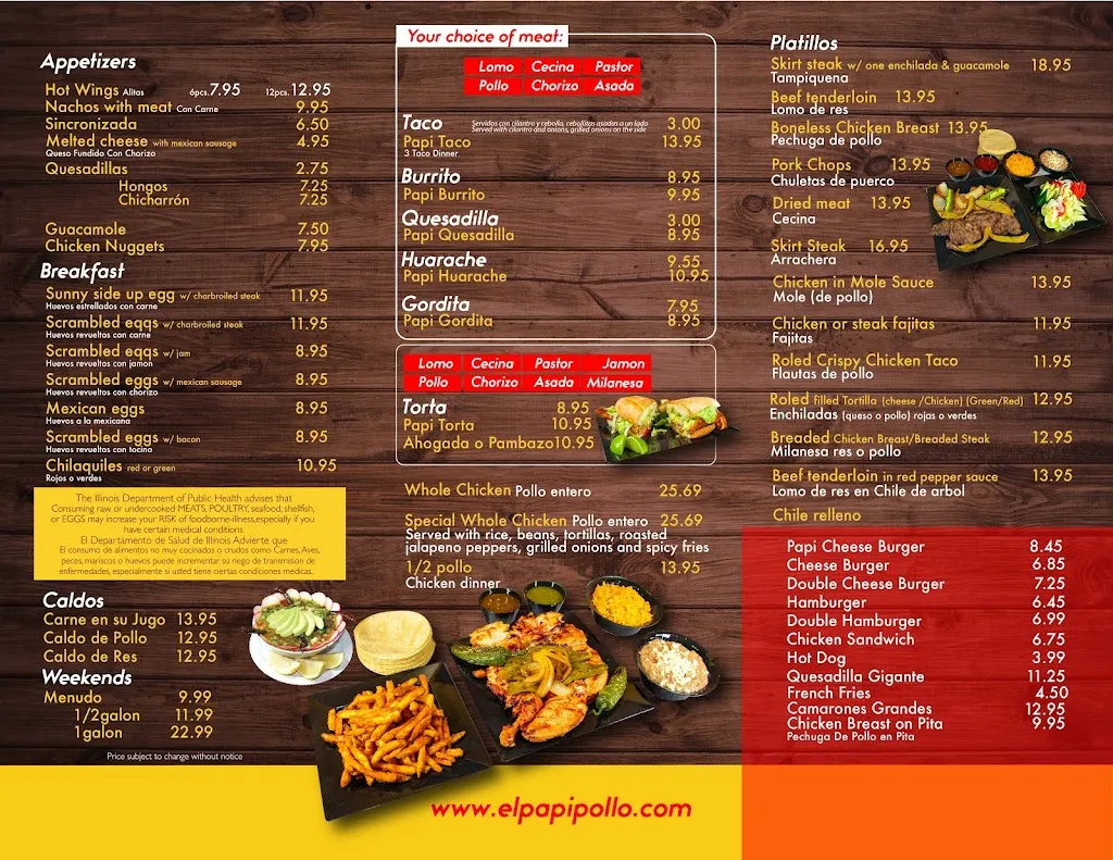 Menu_El Papi Pollo_Stickney, IL_image_old_2