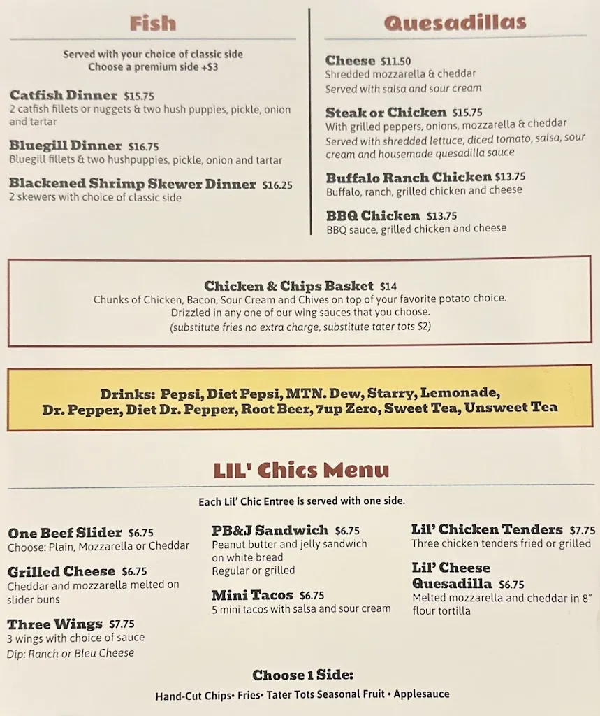 Menu_Rooster's Pub_Staunton, IL_image_old_2
