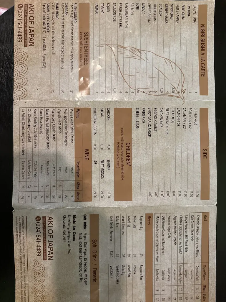 Menu_Aki Of Japan_Third Lake, IL_image_old_2
