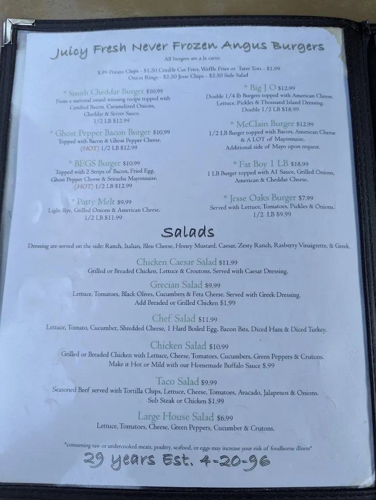 Menu_Jesse Oaks Food & Drink_Gages Lake, IL_image_old_3