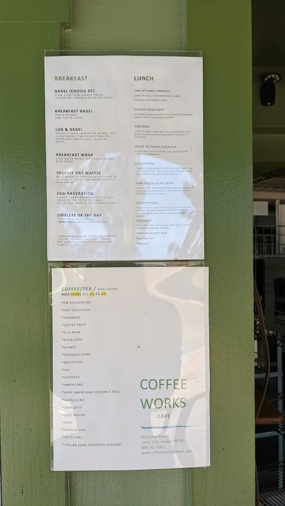 Menu_Coffee Works_Lanai City, HI_image_old_1