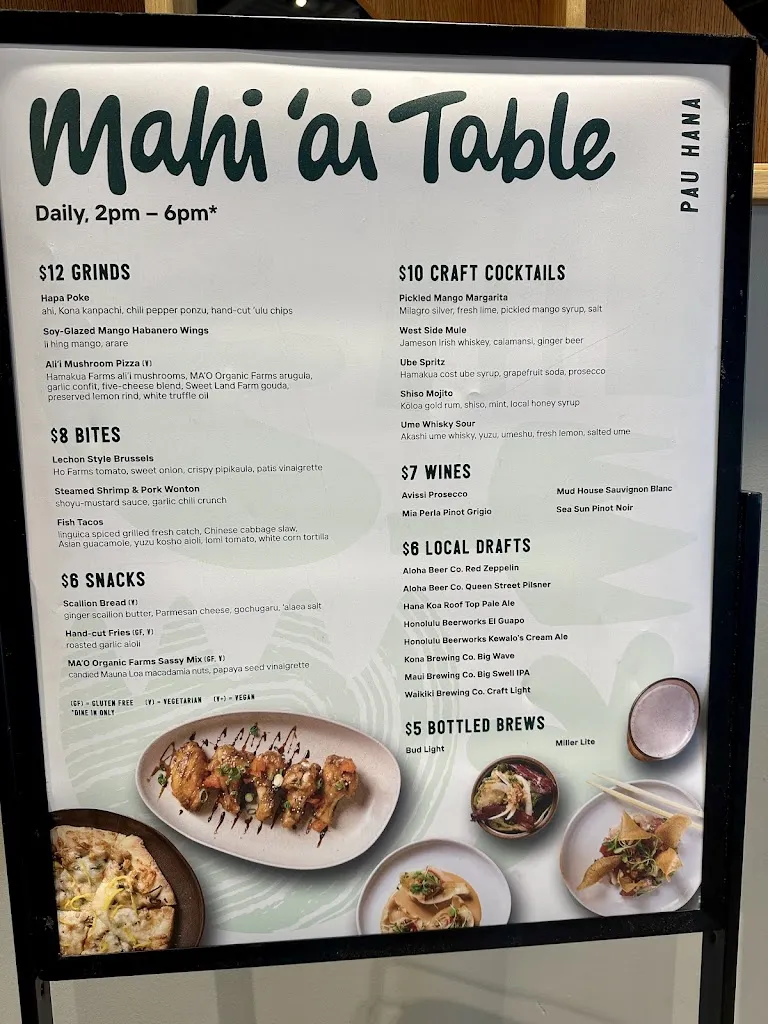 Menu_Mahi ‘ai Table_Kapolei, HI_image_old_2