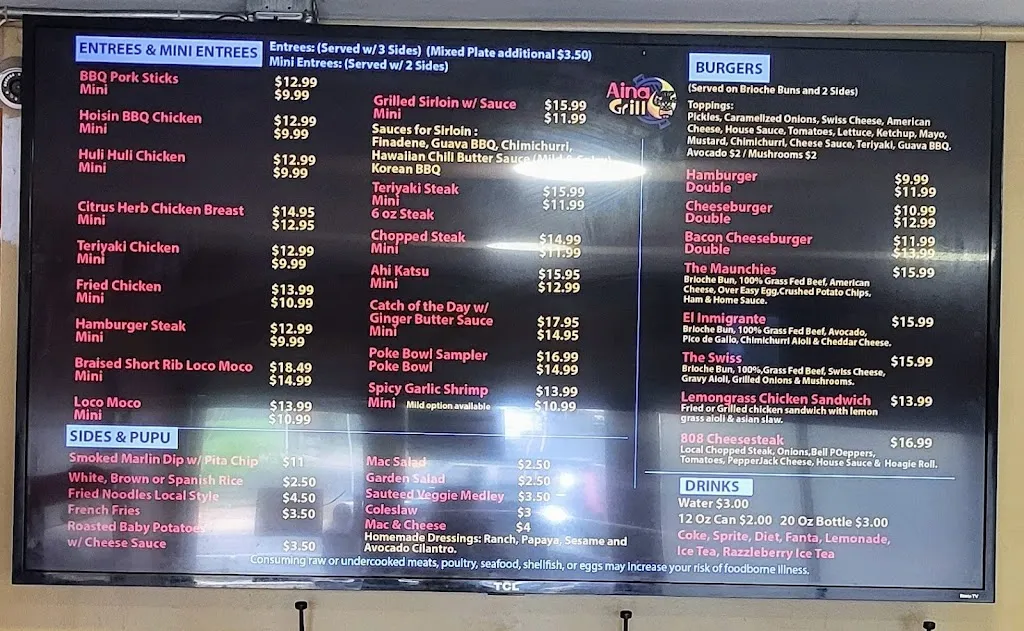 Menu_Aina Grill_Waipahu, HI_image_old_2