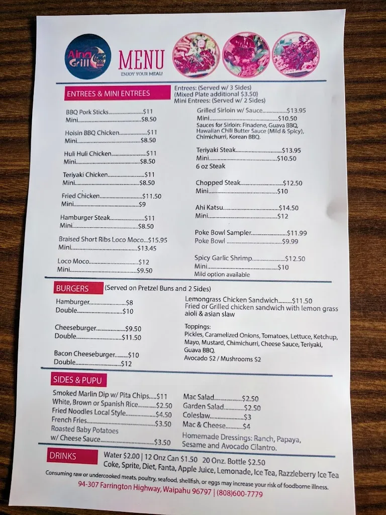 Menu_Aina Grill_Waipahu, HI_image_old_3