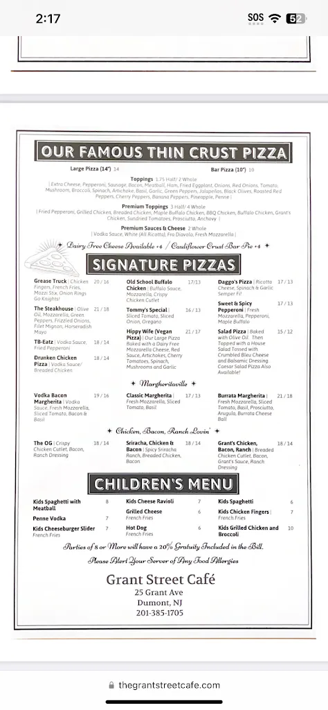 Menu_Grant Street Cafe_Dumont, NJ_image_old_2