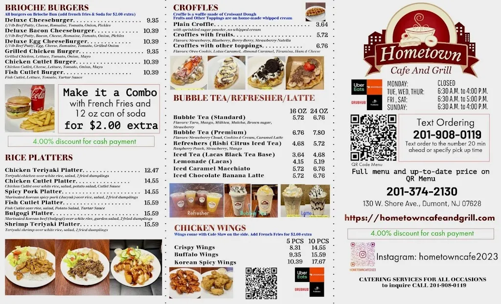 Menu_Hometown Cafe and Grill_Dumont, NJ_image_old_2