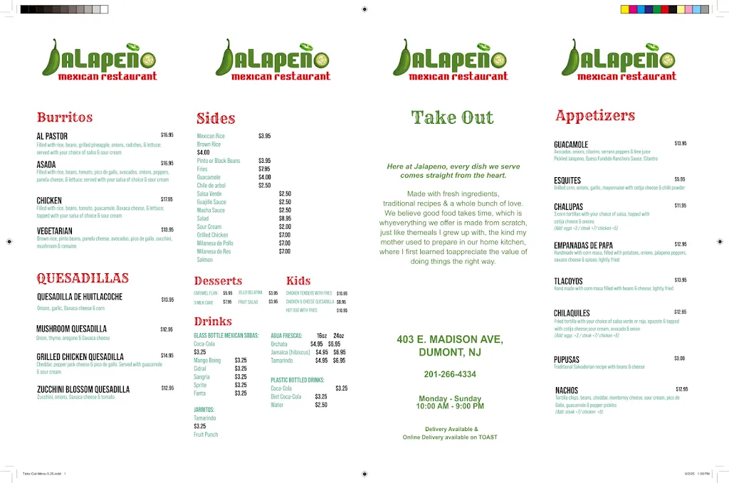 Menu_Jalapeño restaurant_Dumont, NJ_image_old_1
