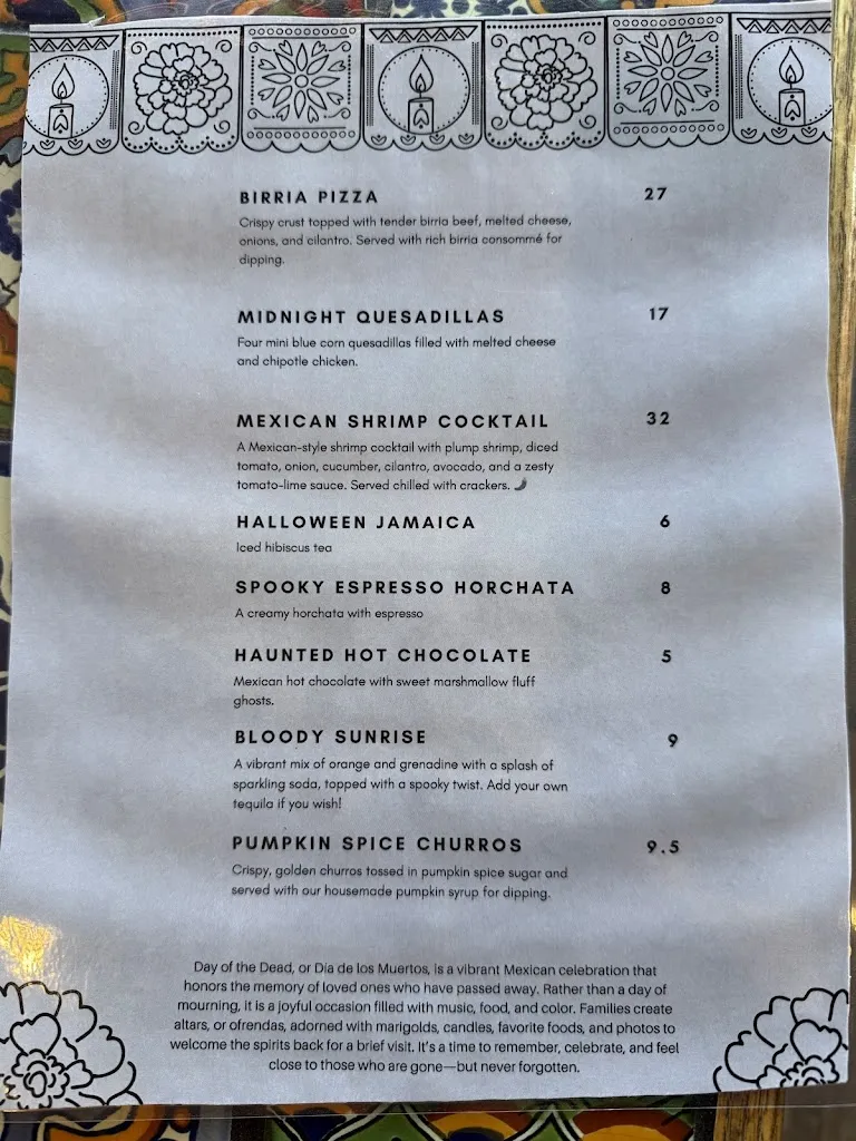Menu_Mexico Mi Amor_Dumont, NJ_image_old_1