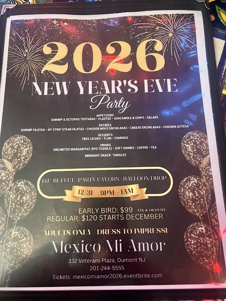Menu_Mexico Mi Amor_Dumont, NJ_image_old_2
