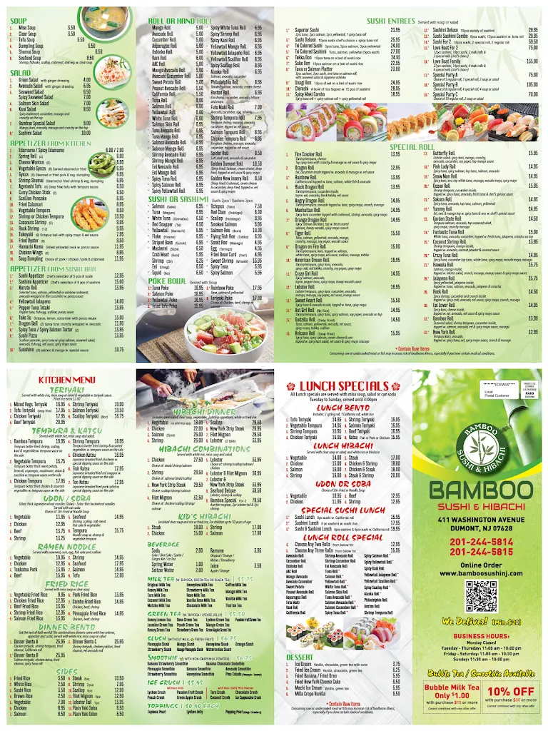 Menu_Bamboo Sushi & Hibachi_Dumont, NJ_image_old_1
