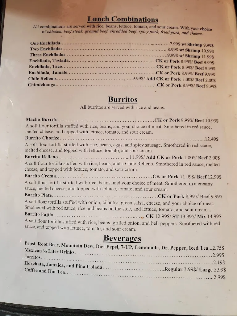 Menu_El Tapatio Restaurante_Preston, ID_image_old_1