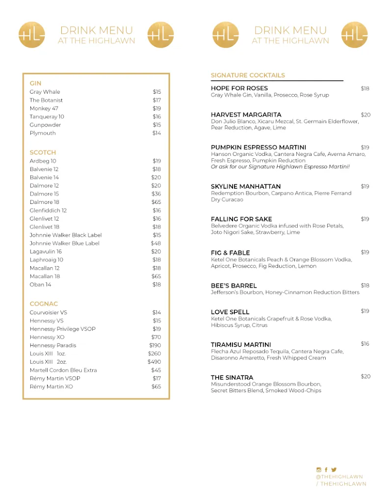 Menu_The Highlawn_West Orange, NJ_image_old_3