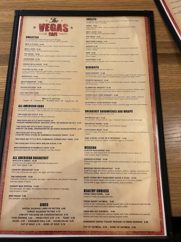 Menu_The Vegas Café_Antioch, IL_image_old_3