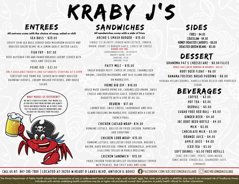 Menu_Kraby J's_Antioch, IL_image_old_1