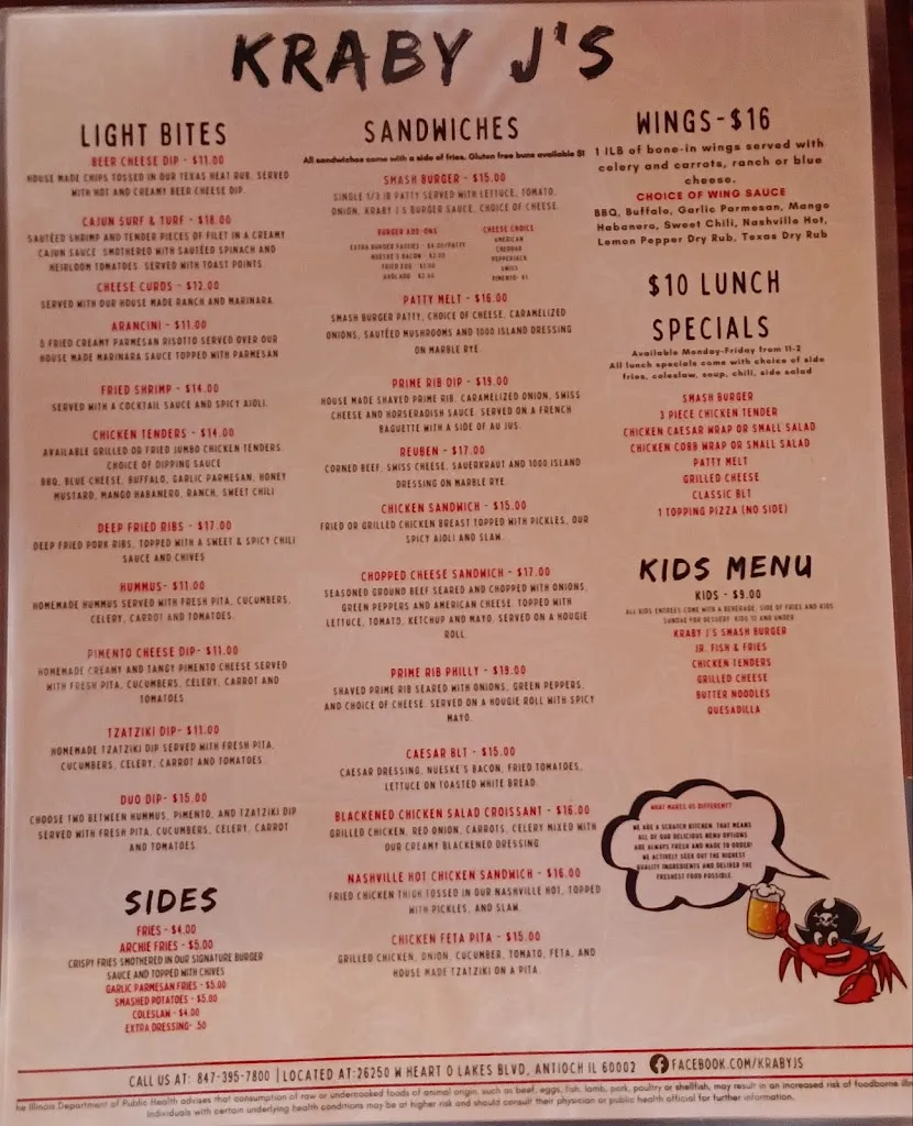 Menu_Kraby J's_Antioch, IL_image_old_3