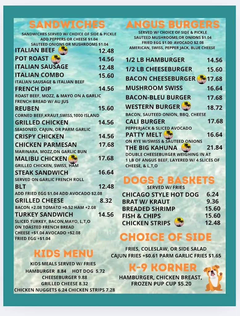 Menu_Sandbar on Lake Marie_Antioch, IL_image_old_3