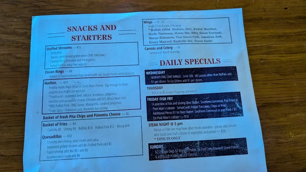 Menu_Hollywood Roadhouse_Antioch, IL_image_old_2