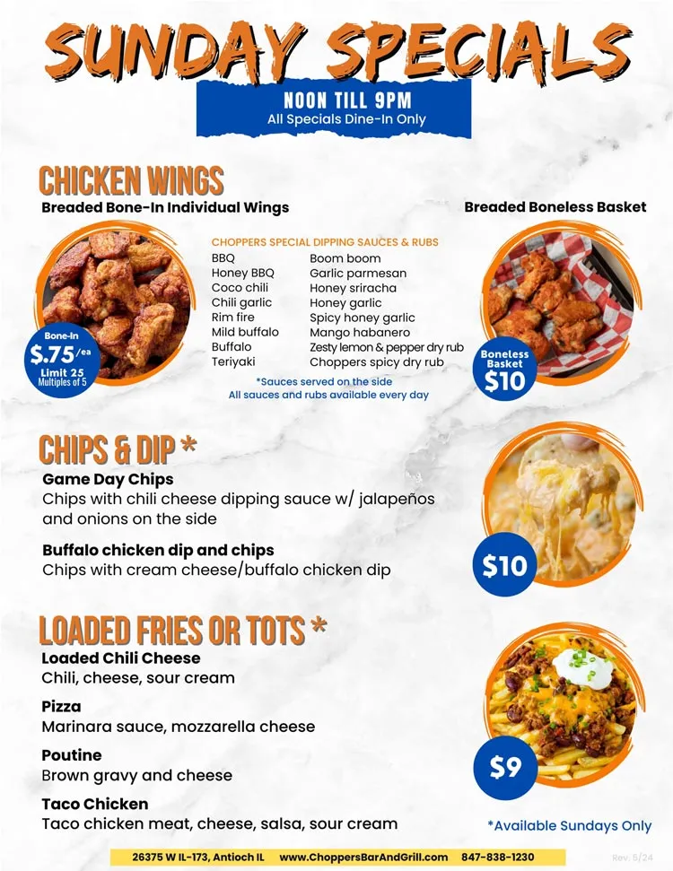 Menu_Choppers Bar and Grill_Antioch, IL_image_old_1