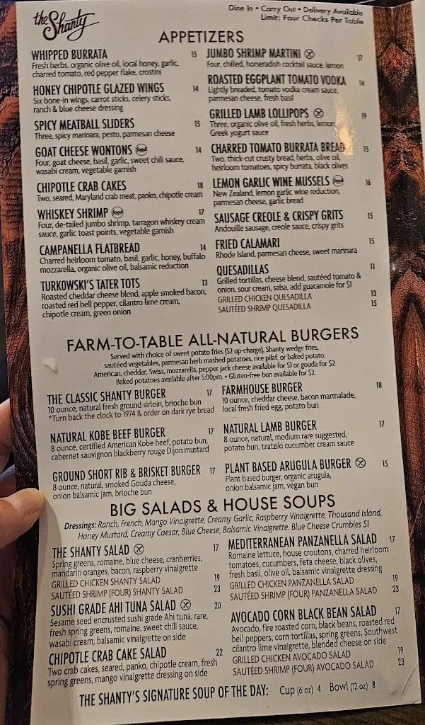 Menu_The Shanty Restaurant_Wadsworth, IL_image_old_3