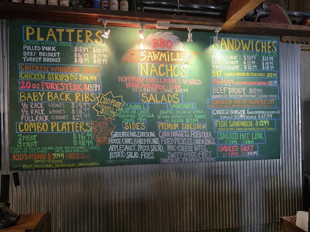 Menu_Sawmill BBQ Restaurant_Sauget, IL_image_old_2