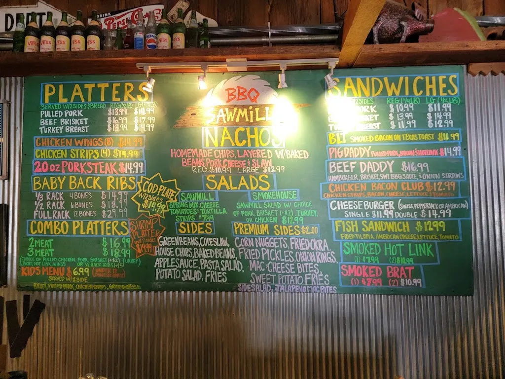 Menu_Sawmill BBQ Restaurant_Sauget, IL_image_old_3