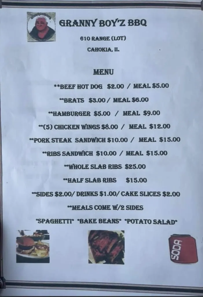 Menu_Granny Boyz BBQ_Sauget, IL_image_old_1