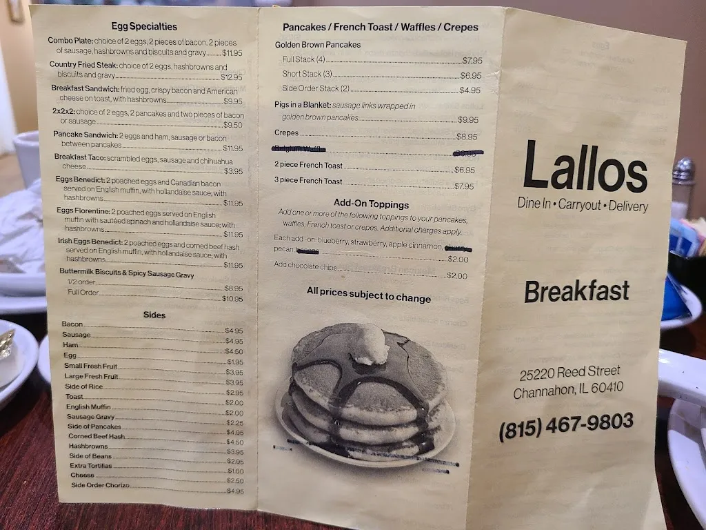 Menu_Lallos Bar & Grill_Channahon, IL_image_old_2