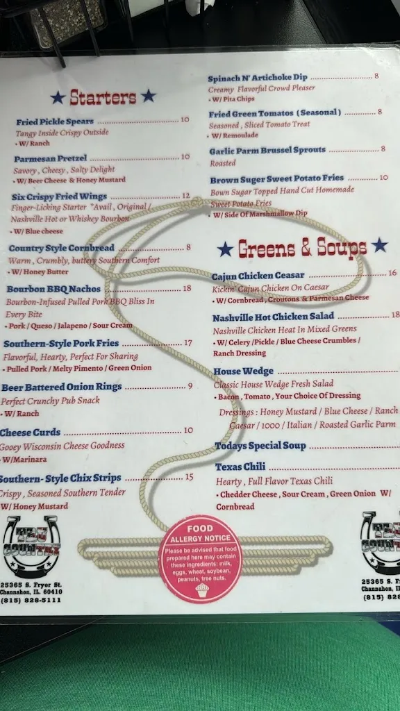 Menu_Tru Country Bar and Grill_Channahon, IL_image_old_1
