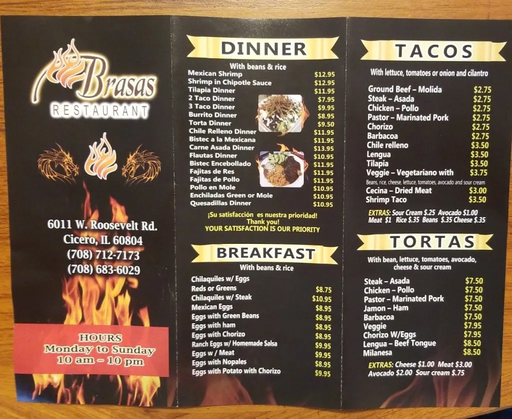 Menu_BRASAS_Cicero, IL_image_old_3